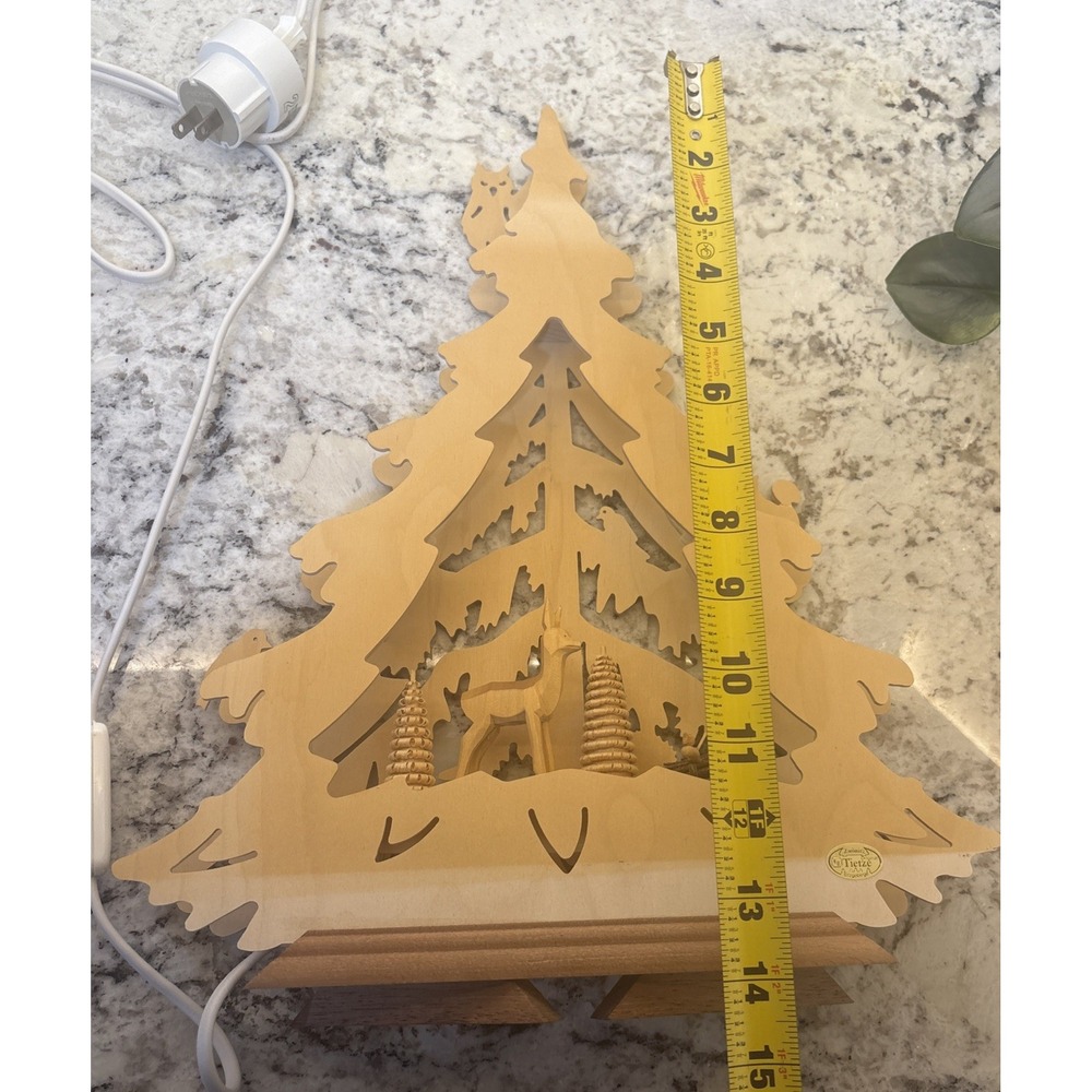 Erzgebirgische 3-D Candle Christmas Tree Forest Deer Owl Limited 202/451 Santa - Picture 16 of 16